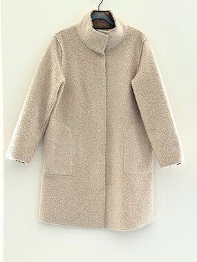 VELVET BY GRAHAM & SPENCER REVERSIBLE JACKET, FAUX SUEDE, IVORY/TAN, SZ S